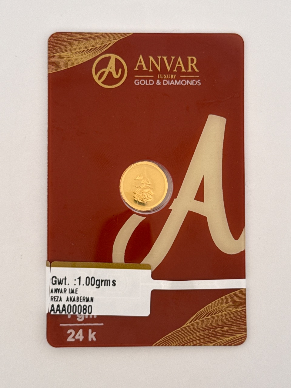 1 gr gold bar Anvar