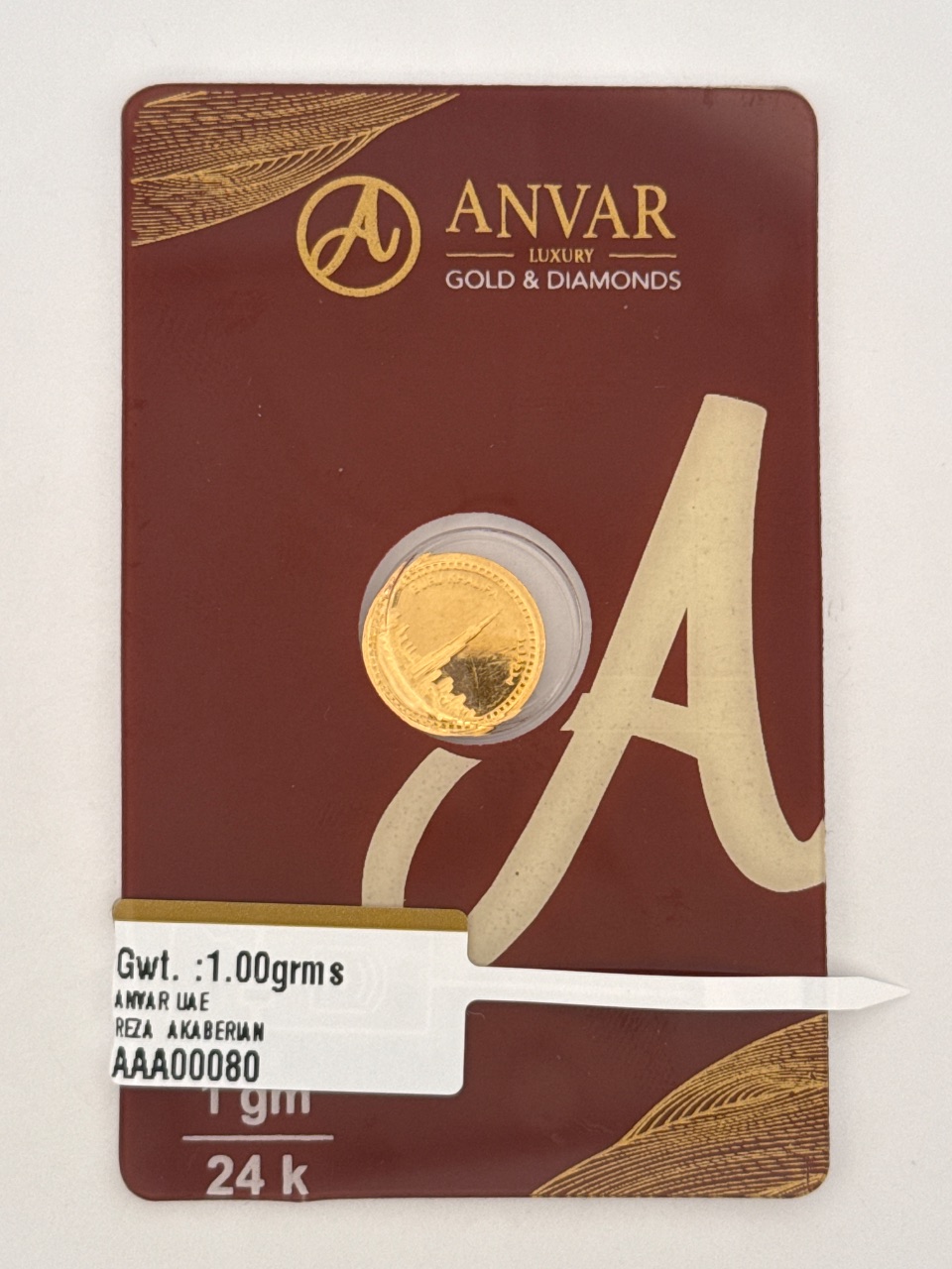 1 gr gold bar Anvar