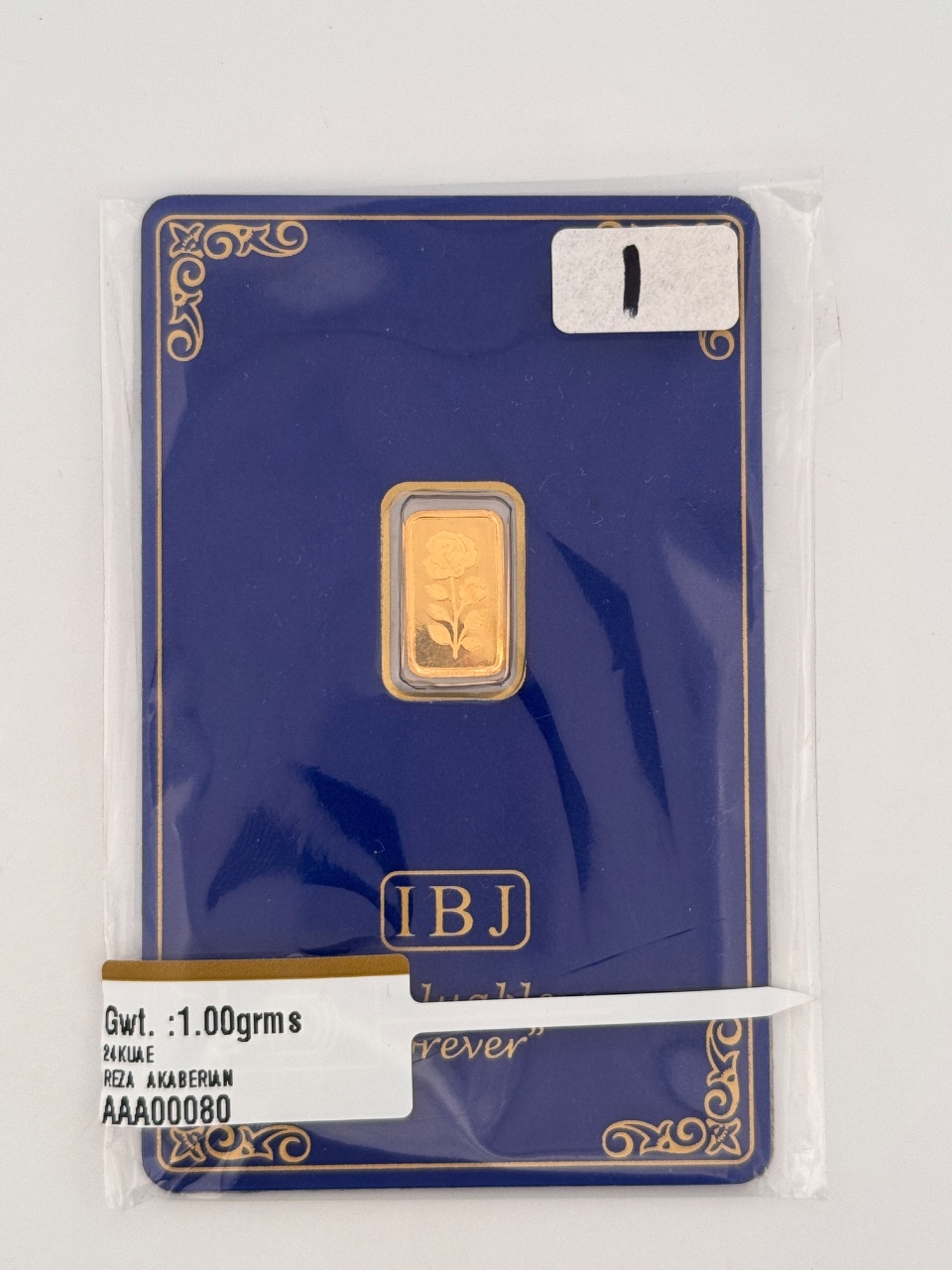 1 gr gold bar Ibj