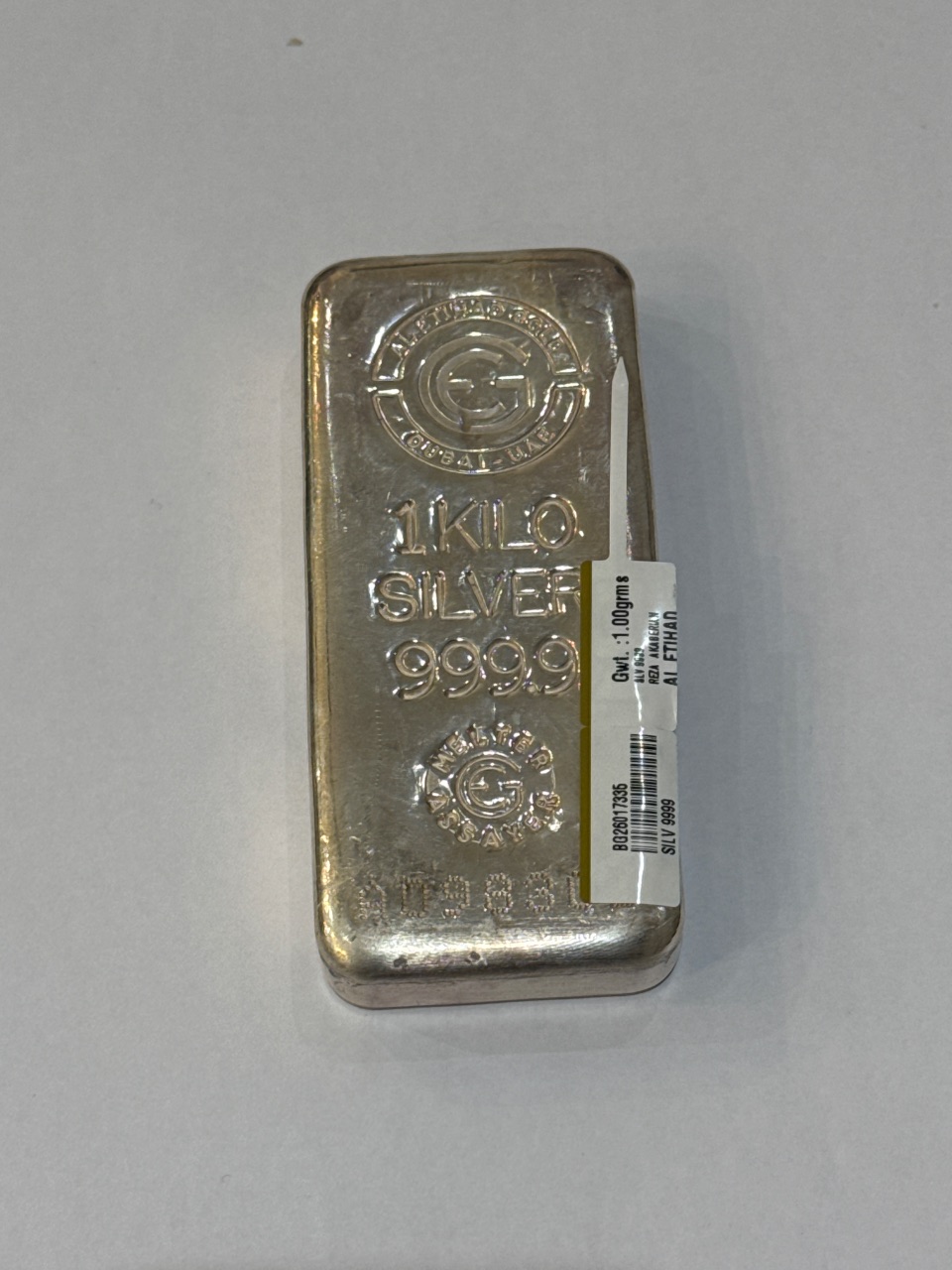 1000 gr Silver Bar Al Etihad 