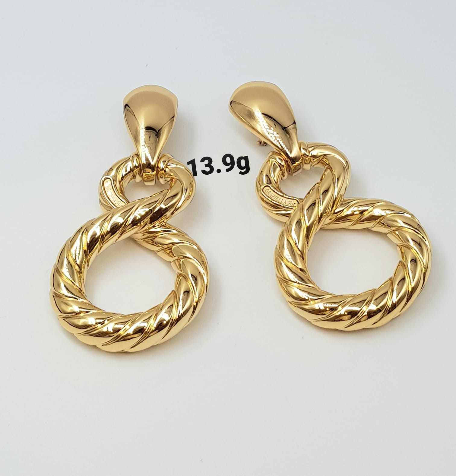 18k Gold earrings Gratzilla 