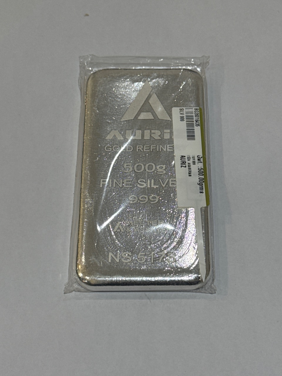 500 gr Silver Bar Auriz