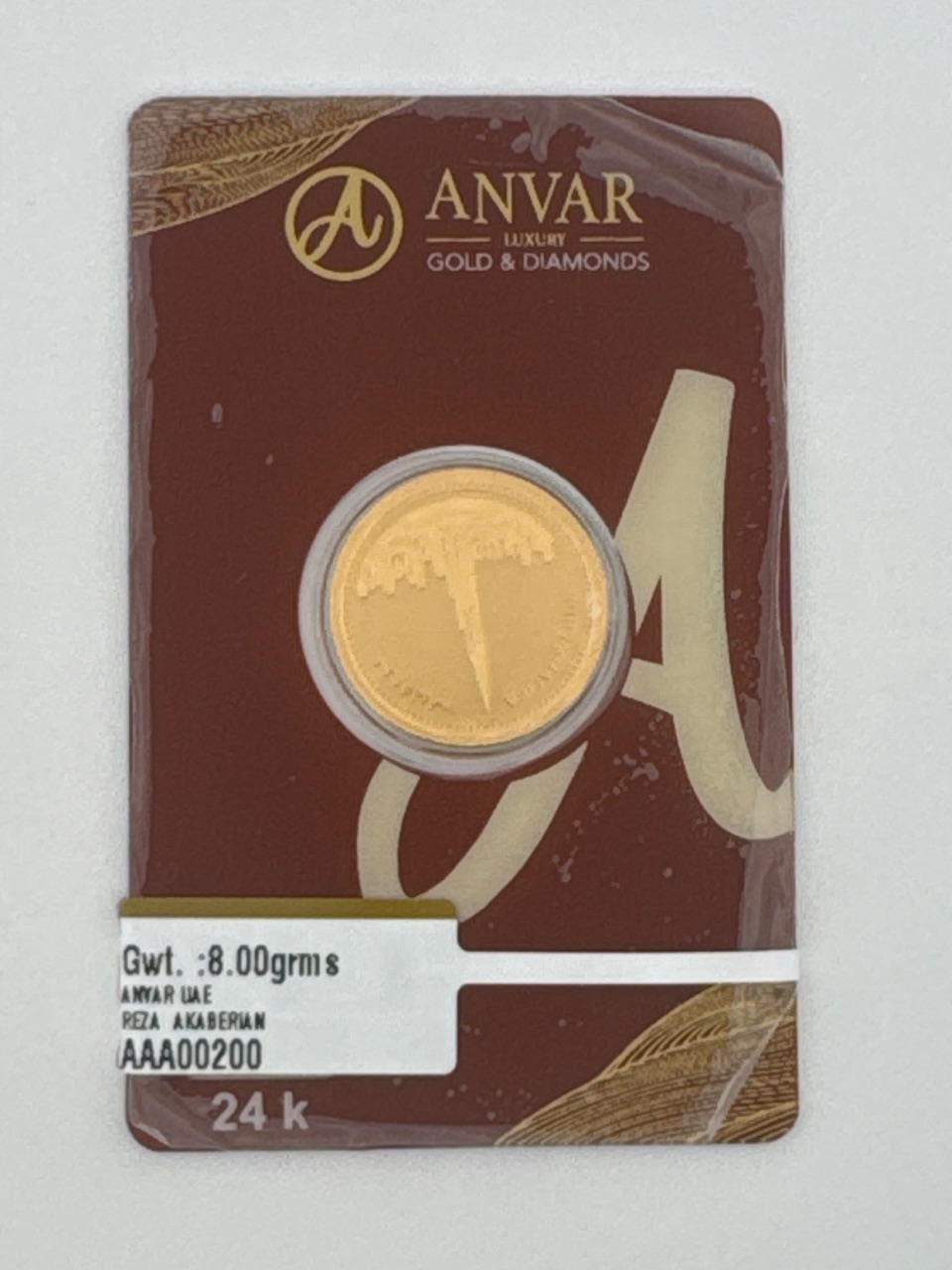 8 gr gold bar Anvar