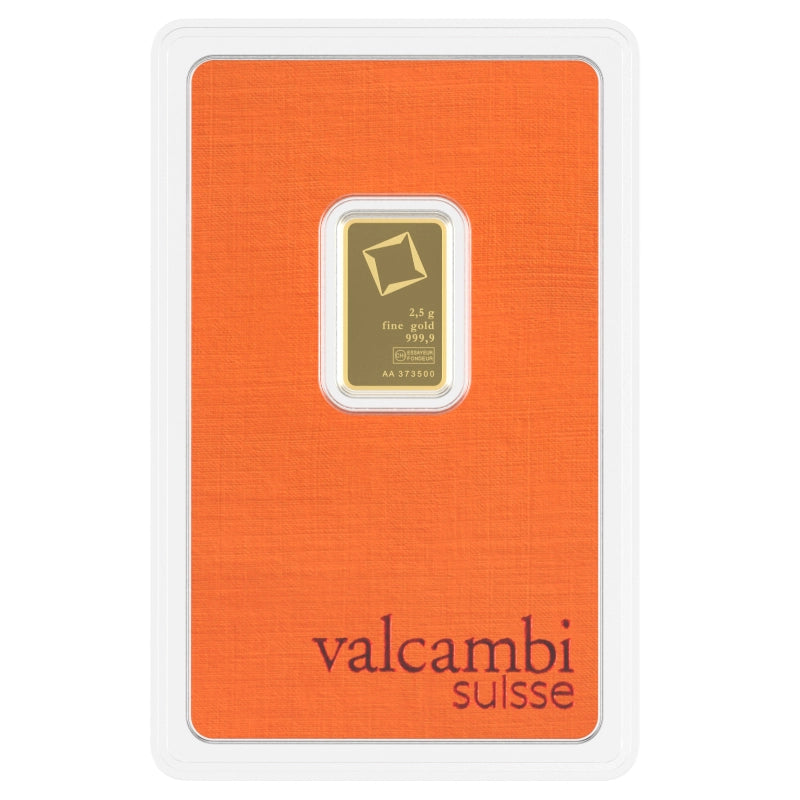  2.50 gr Gold bar Valcambi