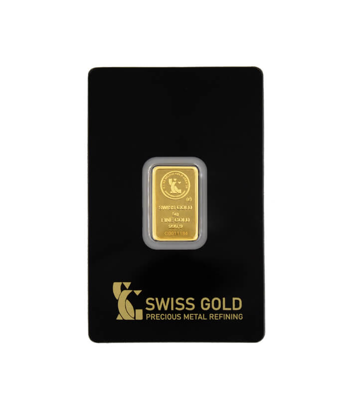 5 gr Gold Bar Swiss Gold 