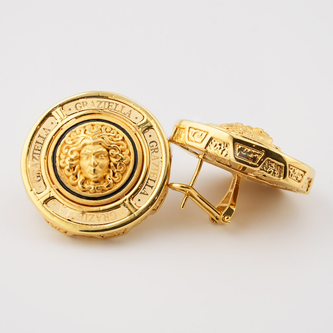18K gold earrings